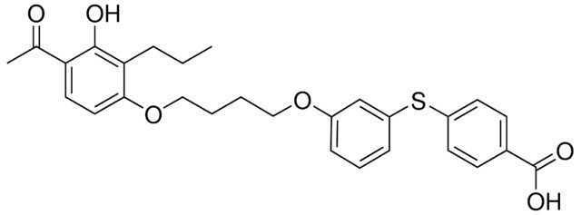 4-([3-[4-(4-ACETYL-3-HYDROXY-2-PROPYLPHENOXY)BUTOXY]PHENYL]SULFANYL)BENZOIC ACID