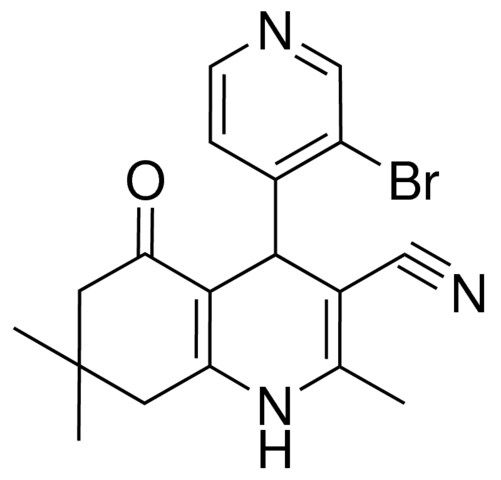 4-(3-BROMO-4-PYRIDINYL)-2,7,7-TRIMETHYL-5-OXO-1,4,5,6,7,8-HEXAHYDRO-3-QUINOLINECARBONITRILE