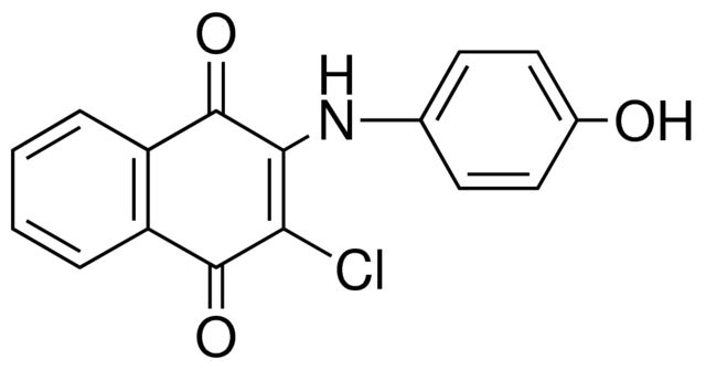 2-CHLORO-3-(4-HYDROXY-PHENYLAMINO)-(1,4)NAPHTHOQUINONE