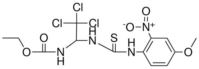 (2,2,2-TRICHLORO-1-(3-(4-MEO-2-NITRO-PH)-THIOUREIDO)-ET)-CARBAMIC ACID ET ESTER