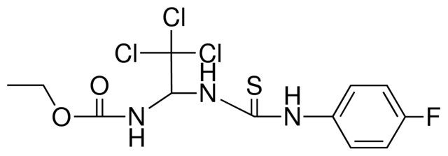 (2,2,2-TRICHLORO-1-(3-(4-F-PHENYL)-THIOUREIDO)-ETHYL)-CARBAMIC ACID ETHYL ESTER