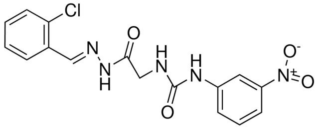 2-(3-(3-NITROPHENYL)UREIDO)ACETIC (2-CHLOROBENZYLIDENE)HYDRAZIDE