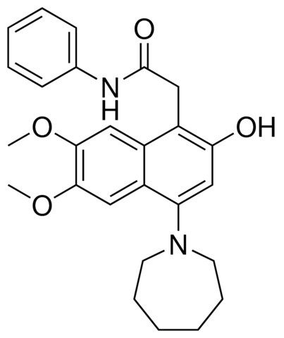 2-(4-AZEPAN-1-YL-2-HYDROXY-6,7-DIMETHOXY-NAPHTHALEN-1-YL)-N-PHENYL-ACETAMIDE