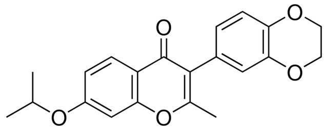 3-(2,3-DIHYDRO-BENZO(1,4)DIOXIN-6-YL)-7-ISOPROPOXY-2-METHYL-CHROMEN-4-ONE