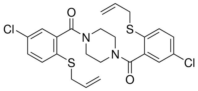 (4-(2-ALLYLSULFANYL-5-CL-BZ)-PIPERAZIN-1-YL)-(2-ALLYLSULFANYL-5-CL-PH)-METHANONE