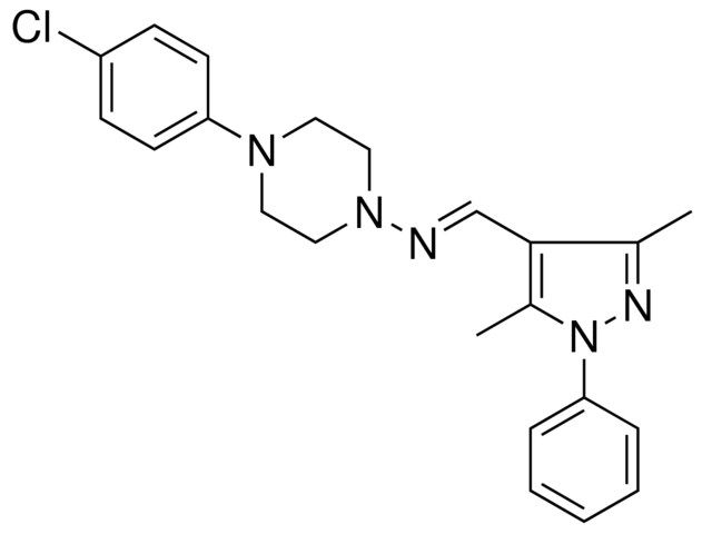 (4-(4-CL-PH)-PIPERAZIN-1-YL)-(3,5-DIMETHYL-1-PH-1H-PYRAZOL-4-YLMETHYLENE)-AMINE