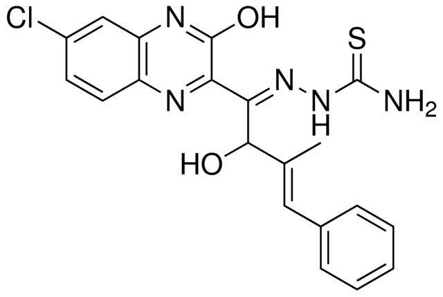 1-(6-CL-3-HO-2-QUINOXALINYL)-2-HO-3-ME-4-PHENYL-3-BUTEN-1-ONE THIOSEMICARBAZONE