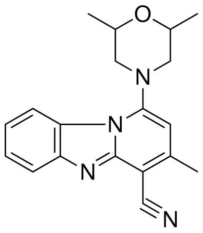 1-(2,6-DI-ME-MORPHOLIN-4-YL)3-ME-BENZO(4,5)IMIDAZO(1,2-A)PYRIDINE-4-CARBONITRILE