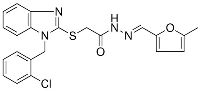 2-{[1-(2-CHLOROBENZYL)-1H-BENZIMIDAZOL-2-YL]SULFANYL}-N'-[(E)-(5-METHYL-2-FURYL)METHYLIDENE]ACETOHYDRAZIDE