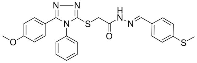 2-{[5-(4-METHOXYPHENYL)-4-PHENYL-4H-1,2,4-TRIAZOL-3-YL]SULFANYL}-N'-{(E)-[4-(METHYLSULFANYL)PHENYL]METHYLIDENE}ACETOHYDRAZIDE