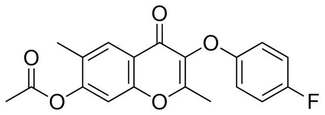 ACETIC ACID 3-(4-FLUORO-PHENOXY)-2,6-DIMETHYL-4-OXO-4H-CHROMEN-7-YL ESTER