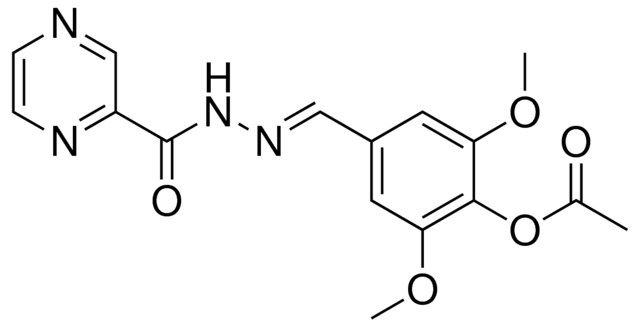 ACETIC ACID 2,6-DIMETHOXY-4-((PYRAZINE-2-CARBONYL)-HYDRAZONOMETHYL)-PHENYL ESTER