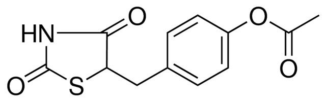 ACETIC ACID 4-(2,4-DIOXO-THIAZOLIDIN-5-YLMETHYL)-PHENYL ESTER