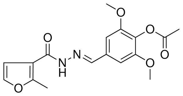 ACETIC ACID 2,6-DIMETHOXY-4-((2-ME-FURAN-3-CARBONYL)-HYDRAZONOMETHYL)-PH ESTER