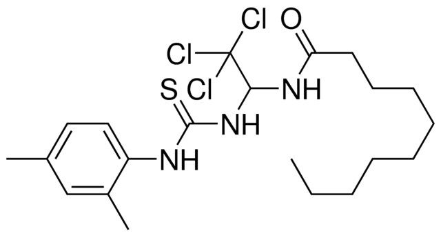 DECANOIC ACID (2,2,2-TRICHLORO-1-[3-(2,4-DIMETHYL-PH)-THIOUREIDO]-ETHYL)-AMIDE