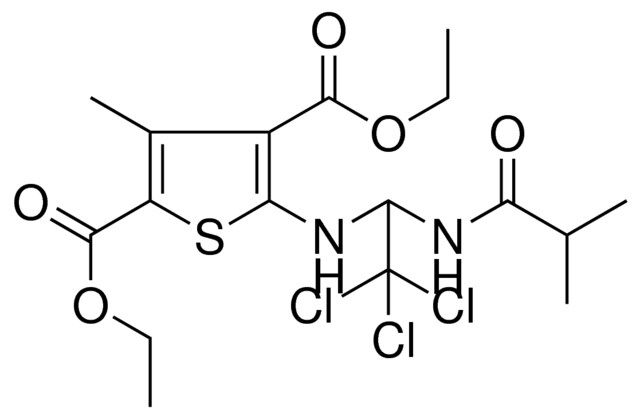 DIETHYL 3-METHYL-5-{[2,2,2-TRICHLORO-1-(ISOBUTYRYLAMINO)ETHYL]AMINO}-2,4-THIOPHENEDICARBOXYLATE