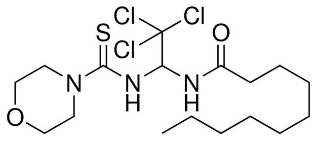 DECANOIC ACID (2,2,2-TRICHLORO-1-((MORPHOLINE-4-CARBOTHIOYL)-AMINO)-ETHYL)-AMIDE