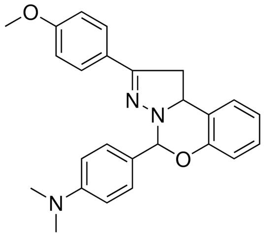 N-{4-[2-(4-METHOXYPHENYL)-1,10B-DIHYDROPYRAZOLO[1,5-C][1,3]BENZOXAZIN-5-YL]PHENYL}-N,N-DIMETHYLAMINE