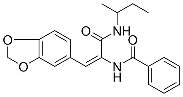 N-(2-(1,3-BENZODIOXOL-5-YL)-1-((SEC-BUTYLAMINO)CARBONYL)VINYL)BENZAMIDE