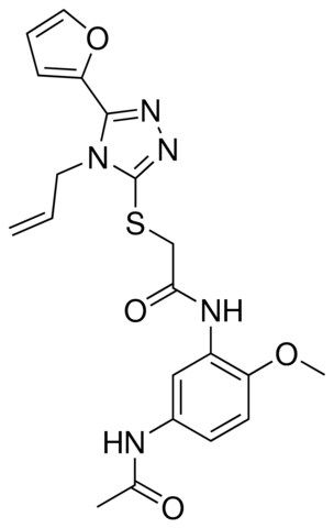 N-[5-(ACETYLAMINO)-2-METHOXYPHENYL]-2-{[4-ALLYL-5-(2-FURYL)-4H-1,2,4-TRIAZOL-3-YL]SULFANYL}ACETAMIDE