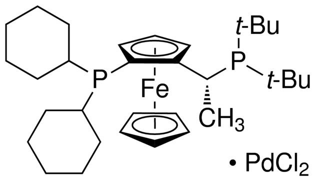 (<i>R</i>)-1-[(<i>S</i><sub>P</sub>)-2-(Dicyclohexylphosphino)ferrocenyl]ethyldi-<i>tert</i>-butylphosphine palladium(II) dichloride