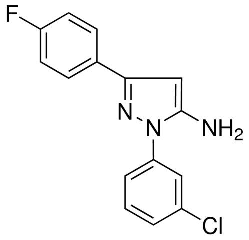 1-(3-CHLOROPHENYL)-3-(4-FLUOROPHENYL)-1H-PYRAZOL-5-AMINE