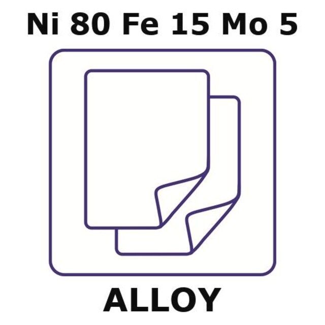 High permeability magnetic alloy, Ni80Fe15Mo5