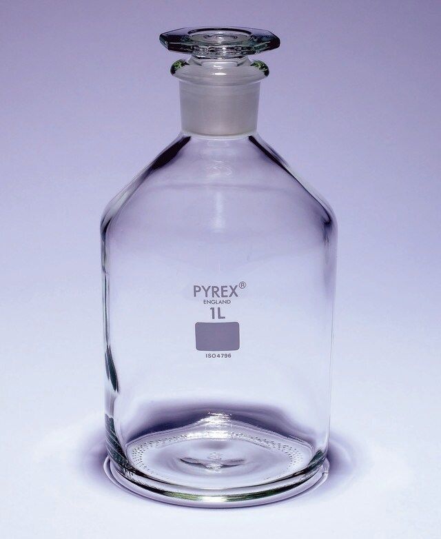 Pyrex<sup>?</sup> Reagent bottles, narrow neck with stopper