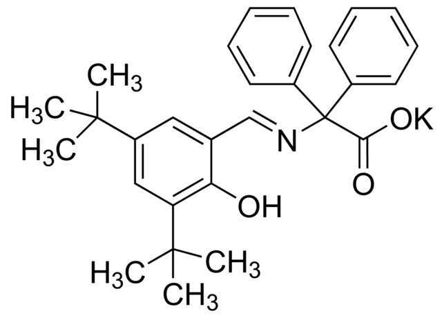 Potassium 2-(3,5-di-<i>tert</i>-butyl-2-hydroxybenzylideneamino)-2,2-diphenylacetate