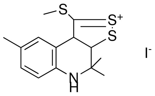 TRIMETHYL-1-METHYLSULFANYL-THIA-THIONIA-5-AZA-CYCLOPENTA(A)NAPHTHALENE, IODIDE