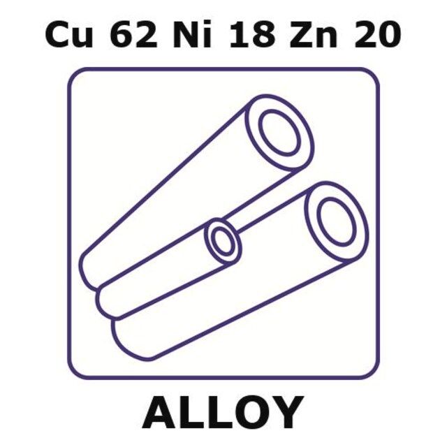 Nickel silver alloy, Cu62Ni18Zn20