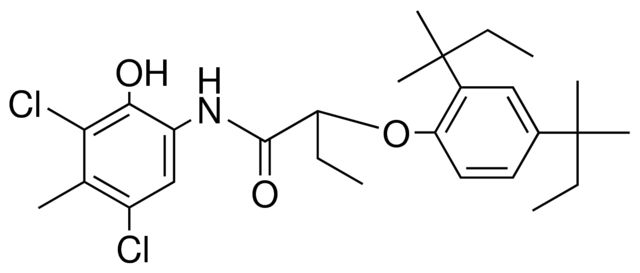 N-(3,5-DICHLORO-2-HYDROXY-4-ME-PH)-2-(2,4-DI-T-PENTYL-PHO)BUTYRAMIDE