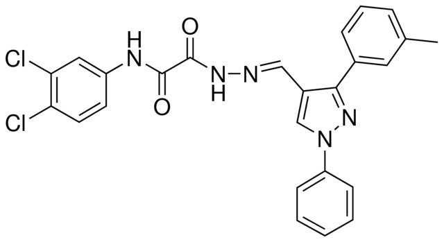 N-(3,4-DICHLOROPHENYL)-2-((2E)-2-{[3-(3-METHYLPHENYL)-1-PHENYL-1H-PYRAZOL-4-YL]METHYLENE}HYDRAZINO)-2-OXOACETAMIDE