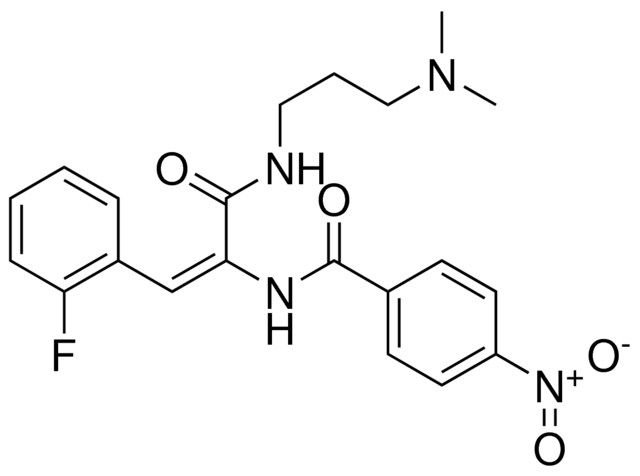 N-(1-(3-DIMETHYLAMINO-PROPYLCARBAMOYL)-2-(2-F-PHENYL)-VINYL)-4-NITRO-BENZAMIDE