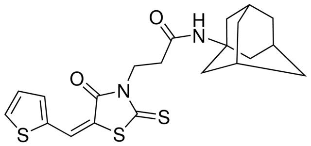 N-(1-ADAMANTYL)-3-[(5E)-4-OXO-5-(2-THIENYLMETHYLENE)-2-THIOXO-1,3-THIAZOLIDIN-3-YL]PROPANAMIDE