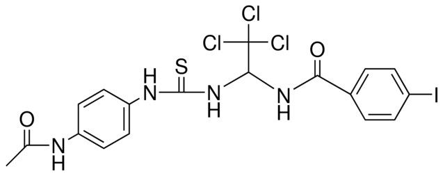 N-(1-(3-(4-ACETYLAMINO-PH)-THIOUREIDO)-2,2,2-TRICHLORO-ETHYL)-4-IODO-BENZAMIDE