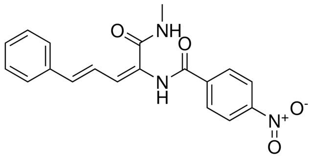 N-(1-METHYLCARBAMOYL-4-PHENYL-BUTA-1,3-DIENYL)-4-NITRO-BENZAMIDE