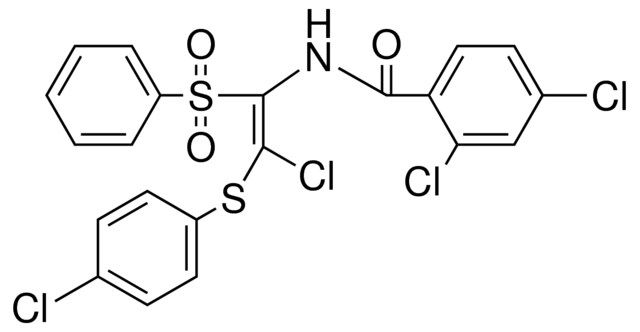 N-(1-BENZENESULFONYL-2-CL-2-(4-CL-PHENYLSULFANYL)-VINYL)-2,4-DICHLORO-BENZAMIDE