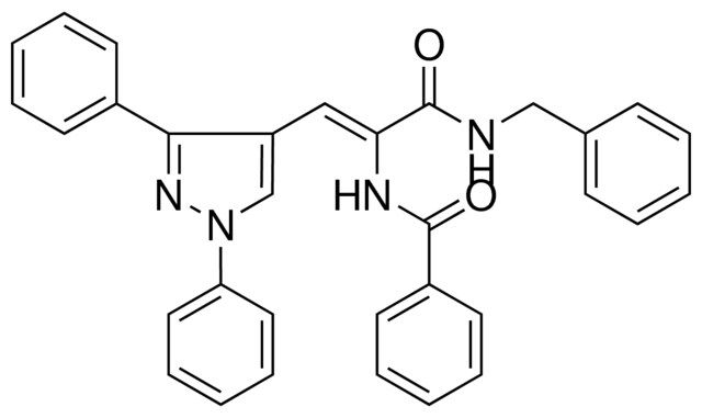 N-(1-BENZYLCARBAMOYL-2-(1,3-DIPHENYL-1H-PYRAZOL-4-YL)-VINYL)-BENZAMIDE