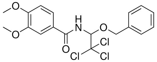 N-(1-BENZYLOXY-2,2,2-TRICHLORO-ETHYL)-3,4-DIMETHOXY-BENZAMIDE