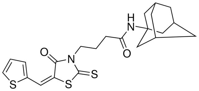 N-(1-ADAMANTYL)-4-[(5E)-4-OXO-5-(2-THIENYLMETHYLENE)-2-THIOXO-1,3-THIAZOLIDIN-3-YL]BUTANAMIDE