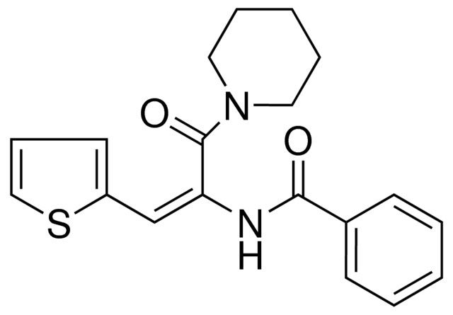 N-(1-(PIPERIDINE-1-CARBONYL)-2-THIOPHEN-2-YL-VINYL)-BENZAMIDE