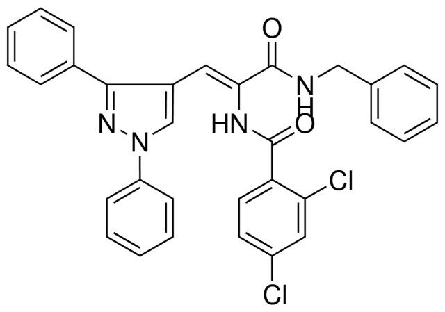 N-(1-BENZYLCARBAMOYL-2-(1,3-DI-PH-1H-PYRAZOL-4-YL)-VINYL)-2,4-DICHLORO-BENZAMIDE