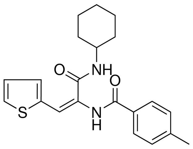 N-(1-CYCLOHEXYLCARBAMOYL-2-THIOPHEN-2-YL-VINYL)-4-METHYL-BENZAMIDE