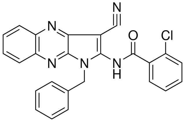 N-(1-BENZYL-3-CYANO-1H-PYRROLO(2,3-B)QUINOXALIN-2-YL)-2-CHLOROBENZAMIDE