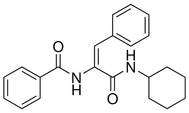 N-(1-CYCLOHEXYLCARBAMOYL-2-PHENYL-VINYL)-BENZAMIDE