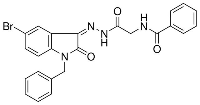 N-(1-BENZYL-5-BR-2-OXO-2H-INDOL-3-YLIDENE-HYDRAZINOCARBONYLMETHYL)-BENZAMIDE