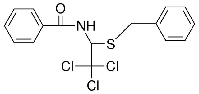 N-(1-BENZYLSULFANYL-2,2,2-TRICHLORO-ETHYL)-BENZAMIDE