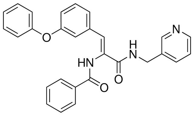 N-(2-(3-PHENOXYPHENYL)-1-(((3-PYRIDINYLMETHYL)AMINO)CARBONYL)VINYL)BENZAMIDE