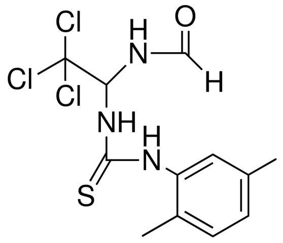 N-(2,2,2-TRICHLORO-1-(3-(2,5-DIMETHYL-PHENYL)-THIOUREIDO)-ETHYL)-FORMAMIDE